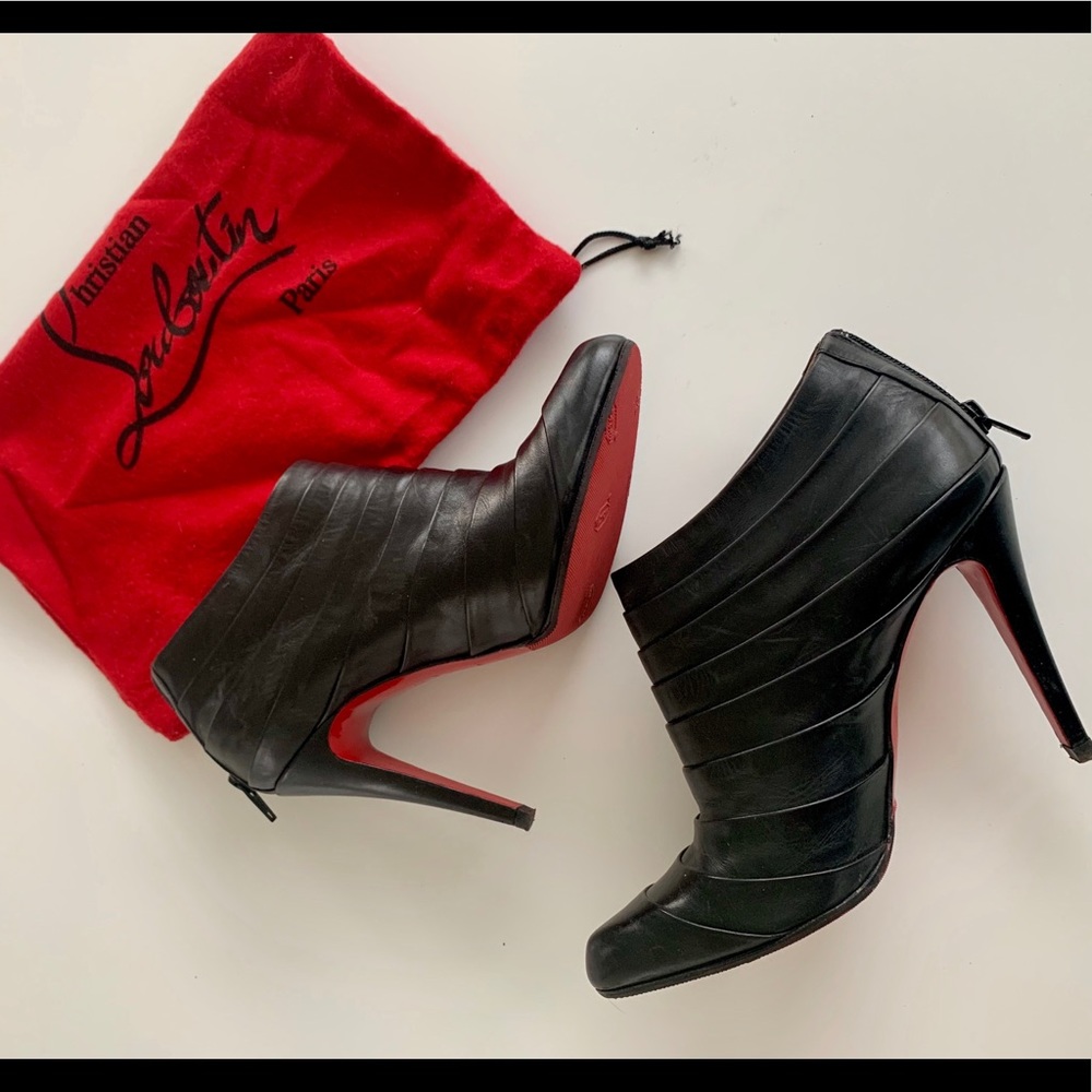 Christian Louboutin black booties
